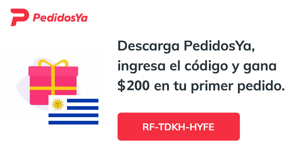 PedidosYa código - cupones por $200 UYU invita amigos - Uruguay, Montevideo