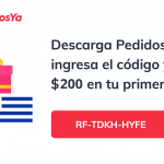 PedidosYa código – cupones por $200 UYU invita amigos – Uruguay, Montevideo