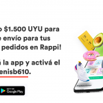 Rappi código – cupones regalo $1.500 UYU para costos de envío para tus primeros pedidos en Rappi – Uruguay