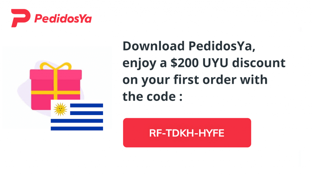 Pedidos Ya code for a $200 discount coupons for your first order in the app. Enter the code RF-TDKH-HYFE.